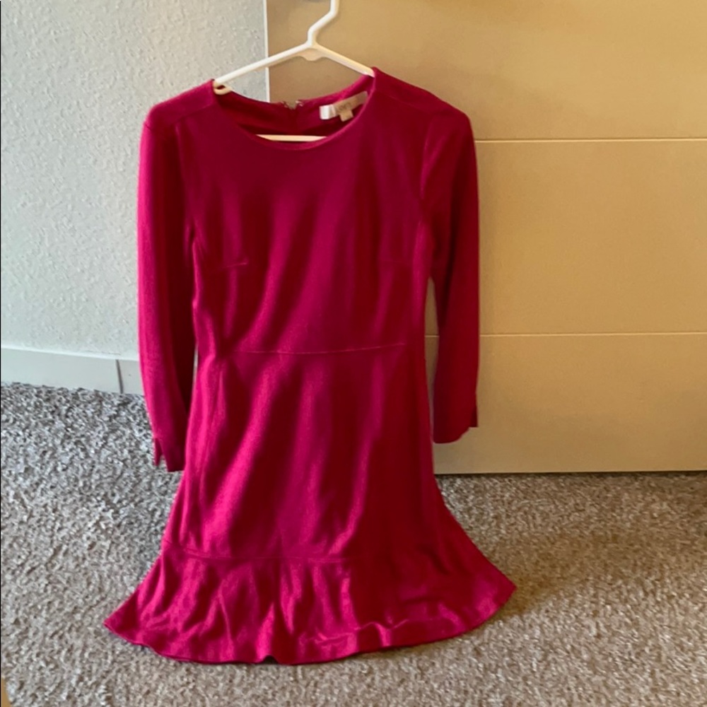 Pink dress with long sleeves